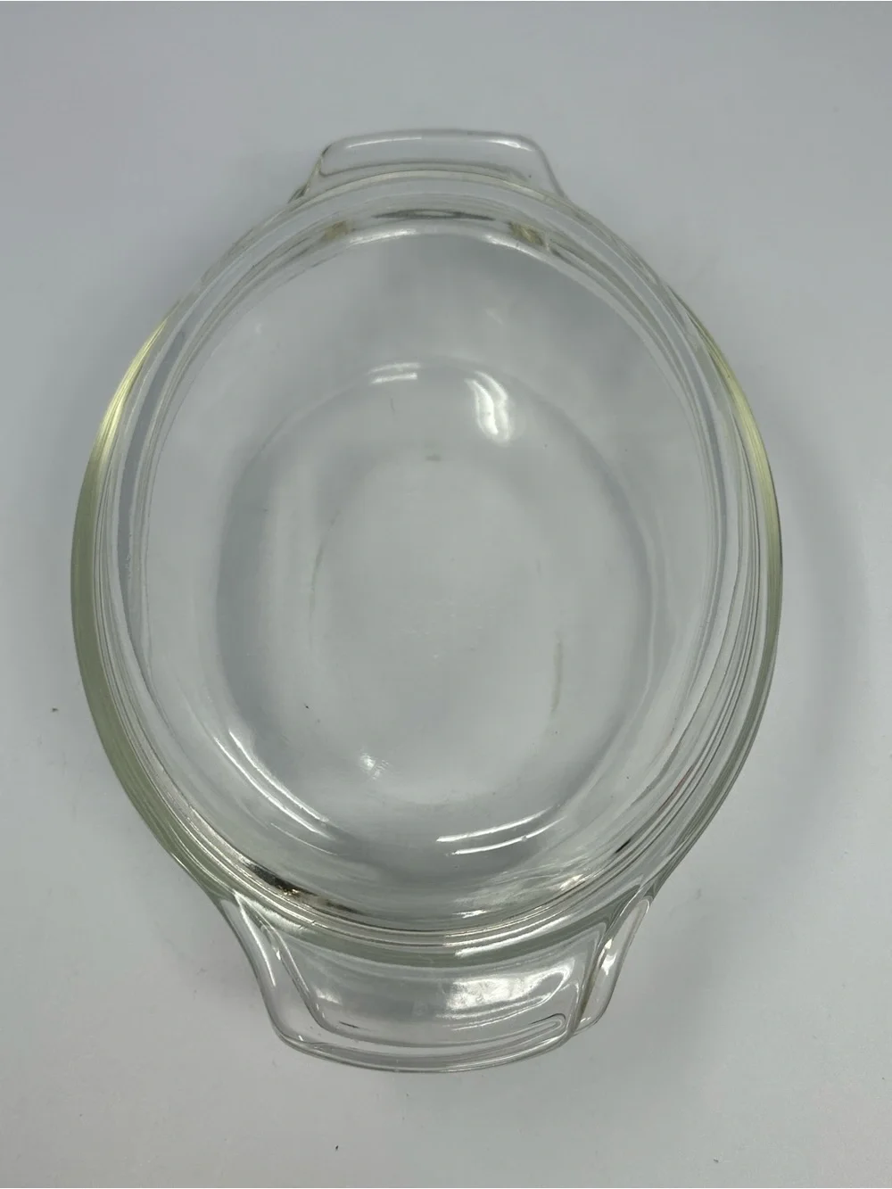 Vintage FIRE KING Anchor Hocking Clear Oval Dish with Lid #433 Casserole 1.5 Qt